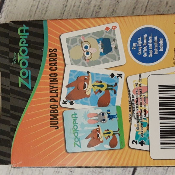 Disney Zootopia Jumbo Playing Cards SEALED, BOX DAMAGE - Picture 8 of 12
